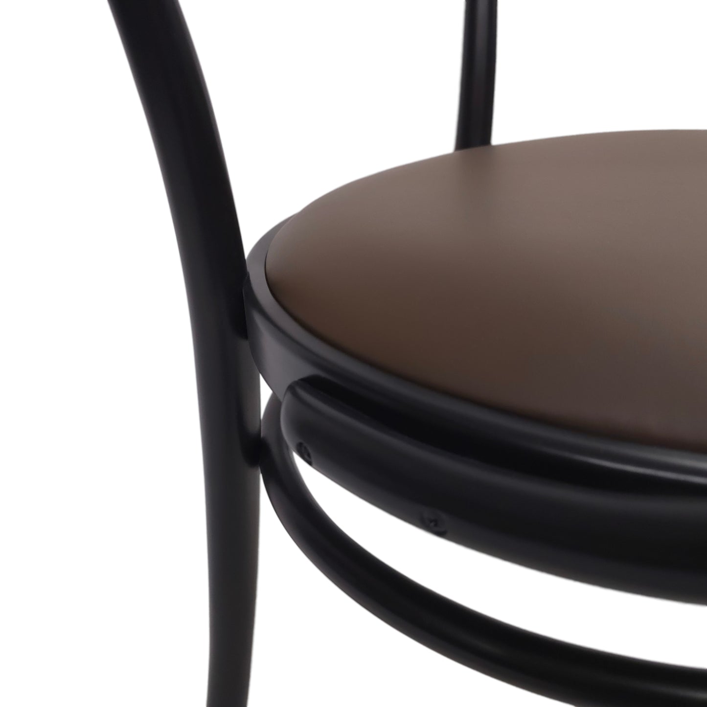 THONET 209 P | Ledersitz Braun Bugholz Schwarz | Designklassiker Stuhl Chair