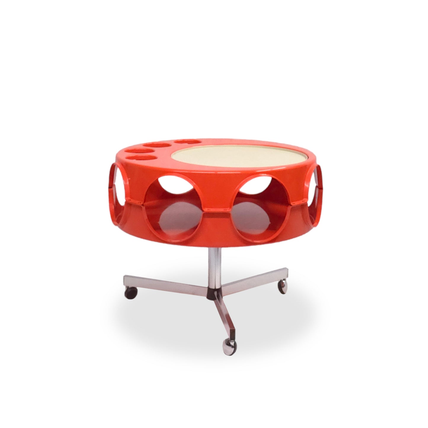 ROTOBAR Curver | 70er Space Age UFO Barwagen | Vintage Pop Art Tisch Rollbar