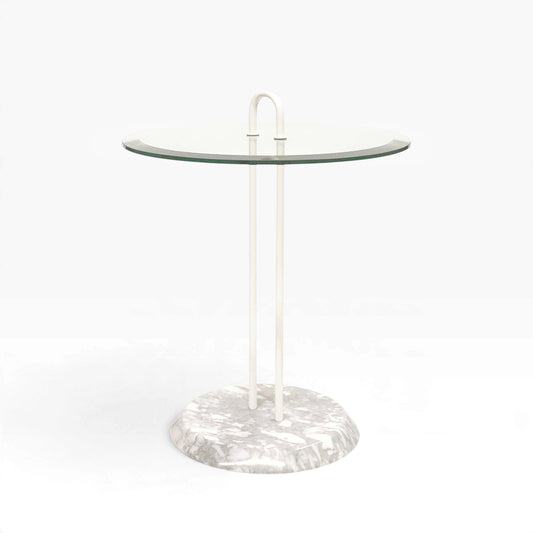 Cattelan Italy | Vico Magistretti | Othello Beistelltisch | Marmor Glas Vintage