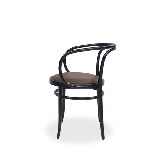 THONET 209 P | Ledersitz Braun Bugholz Schwarz | Designklassiker Stuhl Chair