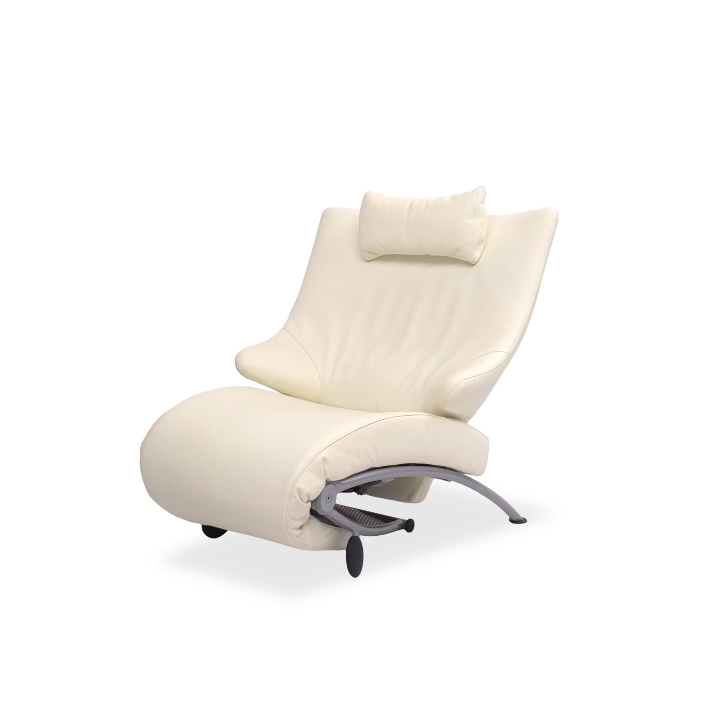 WK Wohnen Solo 699 | Sessel Leder Elfenbein | Designer Multifunktion Relaxliege