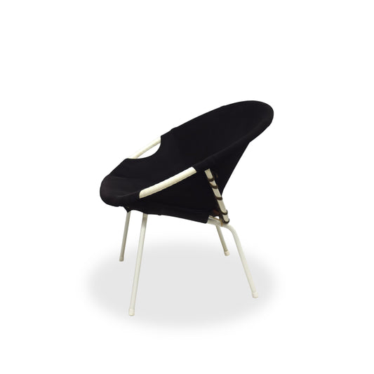 Balloon Chair Lusch & Co | 60er Space Age Vintage Sessel Wildleder Schwarz | RAR