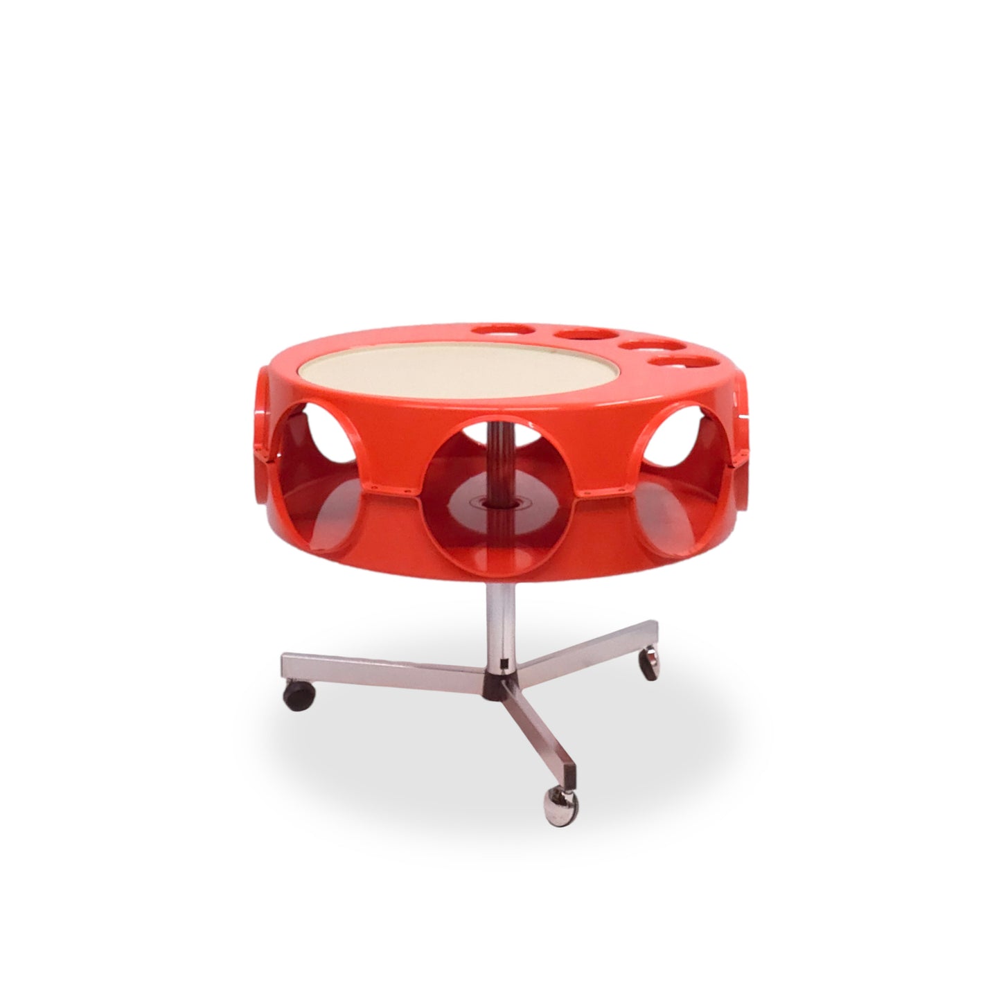 ROTOBAR Curver | 70er Space Age UFO Barwagen | Vintage Pop Art Tisch Rollbar
