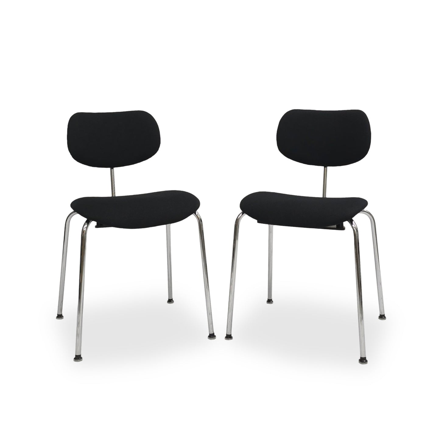 Wilde + Spieth SE68 | Design Egon Eiermann | 2er Set Stühle Schwarz Bauhaus Stil