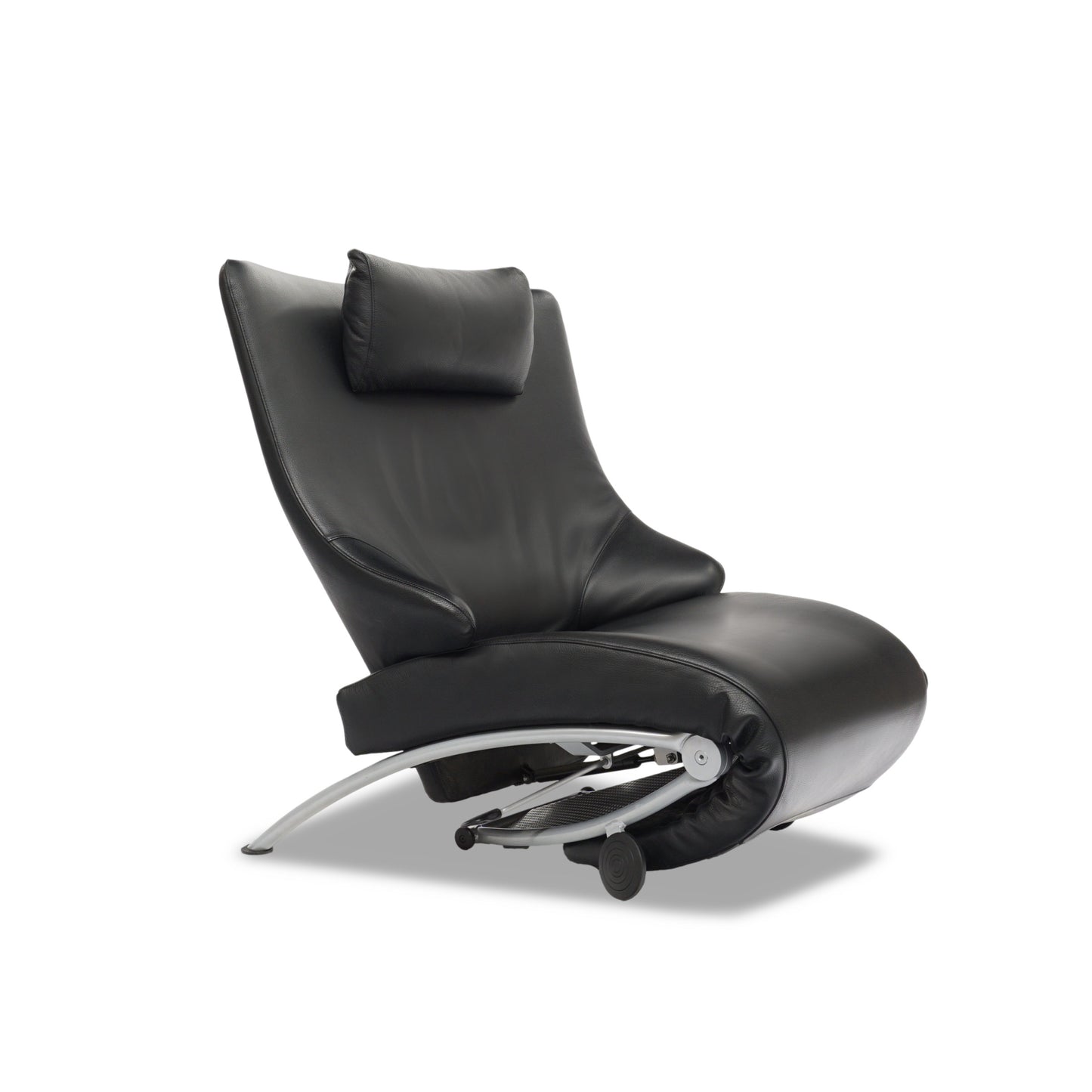 WK Wohnen Solo 699 | Sessel Leder Schwarz Designer Multifunktion Relaxliege