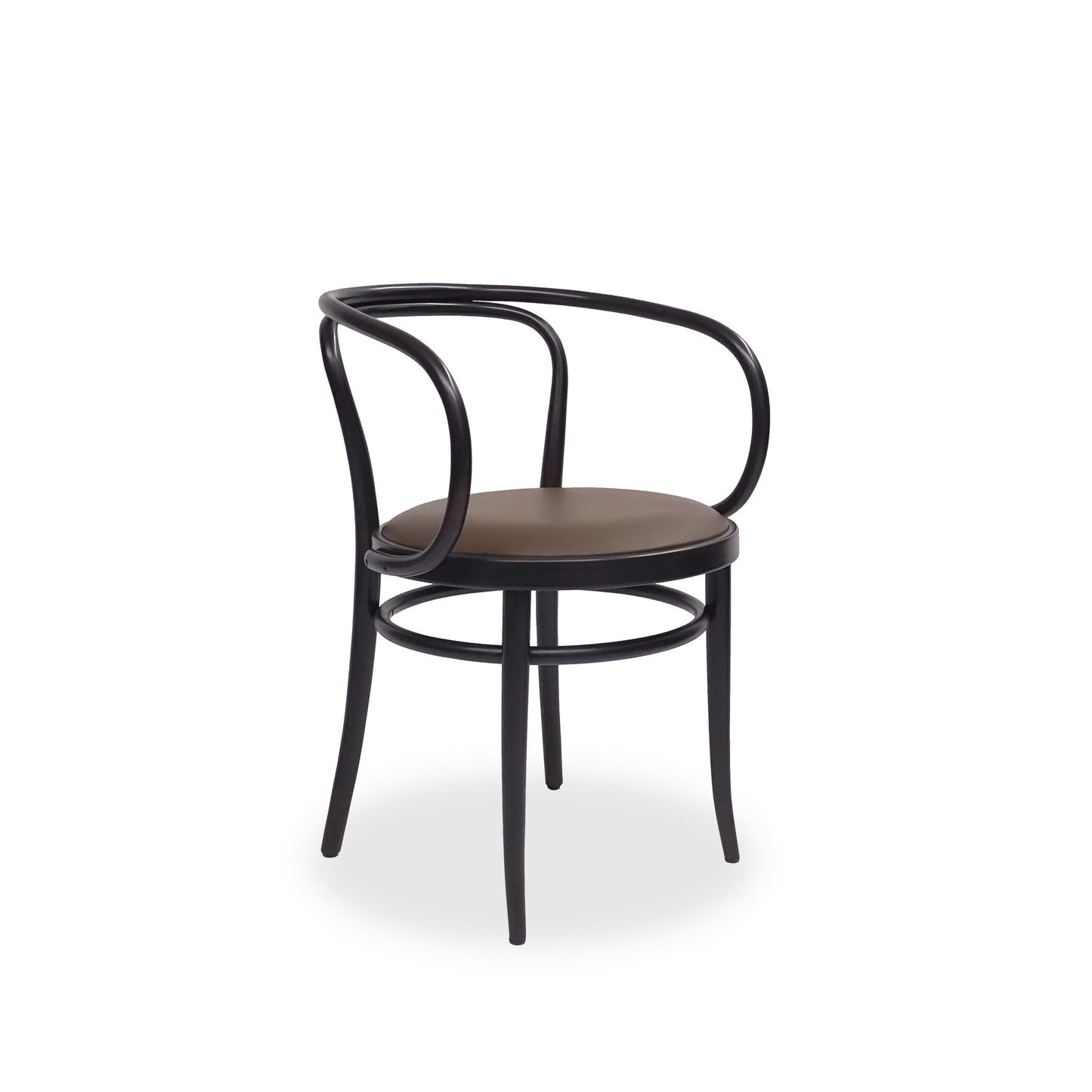 THONET 209 P | Ledersitz Braun Bugholz Schwarz | Designklassiker Stuhl Chair