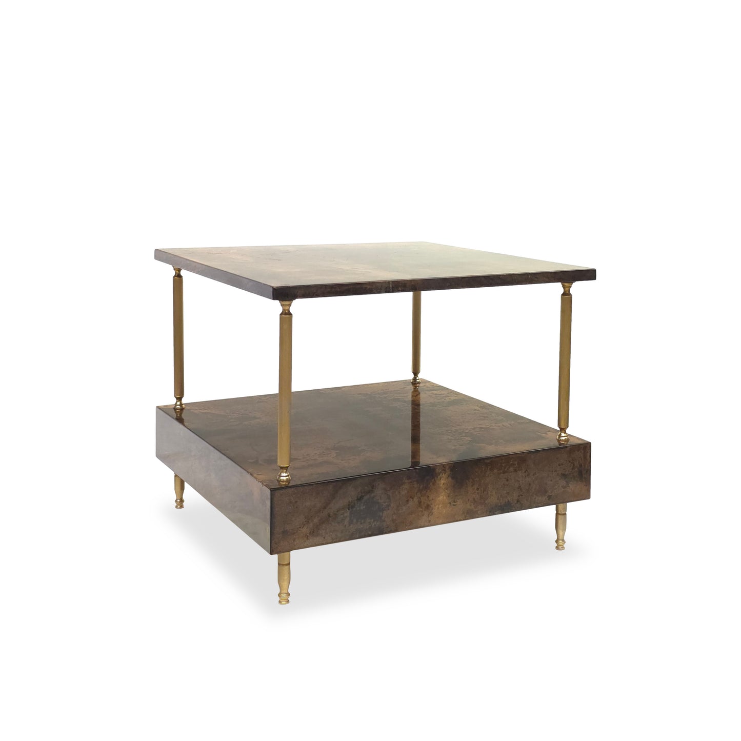 ALDO TURA Milano | 60er Couchtisch Ziegenleder Ital. Vintage Beistelltisch