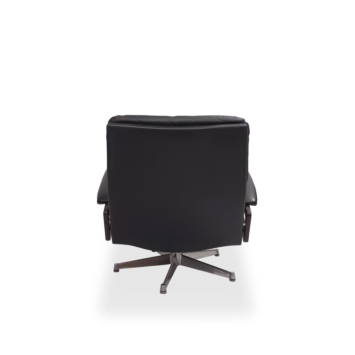 Strässle KING CHAIR | Sessel & Hocker Leder Schwarz Alu Palisander Vintage Chair