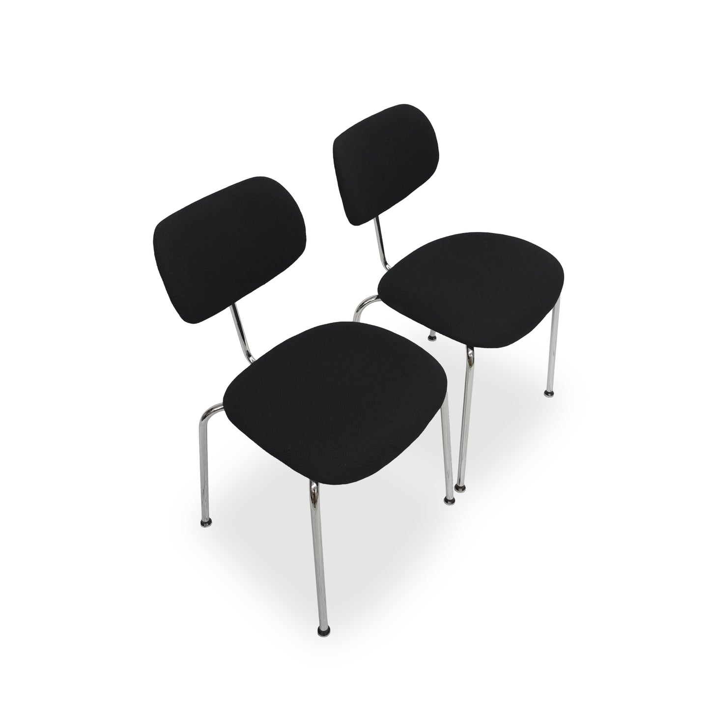 Wilde + Spieth SE68 | Design Egon Eiermann | 2er Set Stühle Schwarz Bauhaus Stil