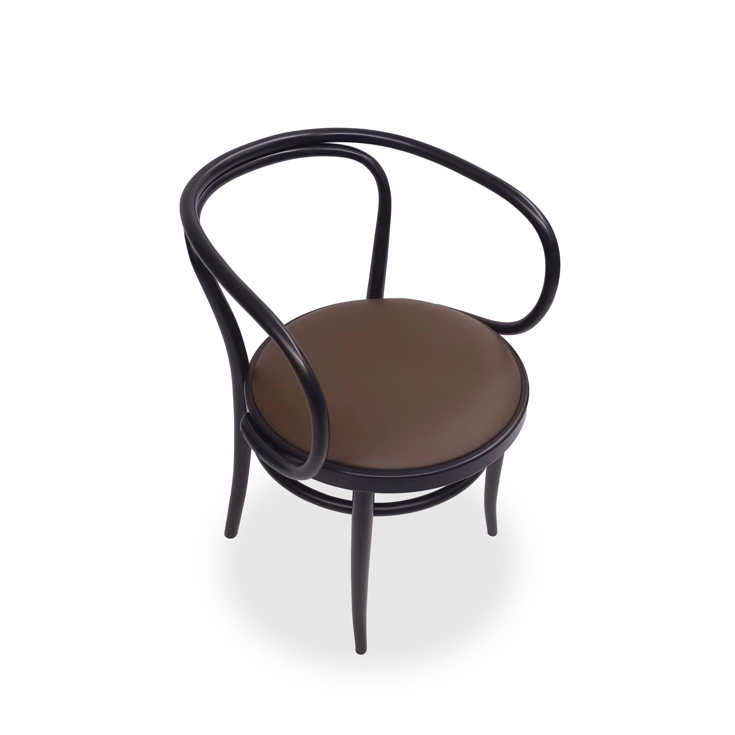 THONET 209 P | Ledersitz Braun Bugholz Schwarz | Designklassiker Stuhl Chair