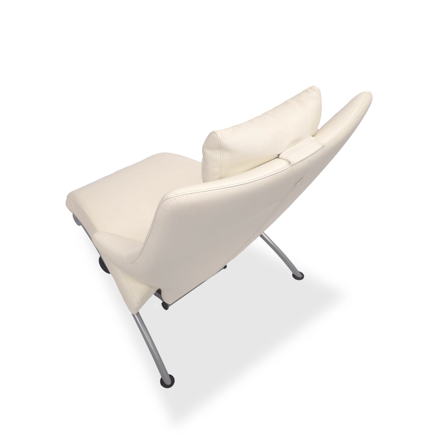 WK Wohnen Solo 699 | Sessel Leder Elfenbein | Designer Multifunktion Relaxliege