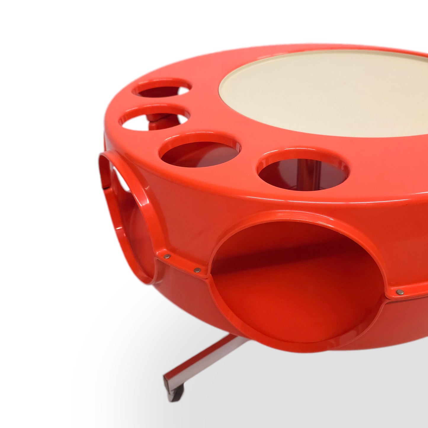 ROTOBAR Curver | 70er Space Age UFO Barwagen | Vintage Pop Art Tisch Rollbar