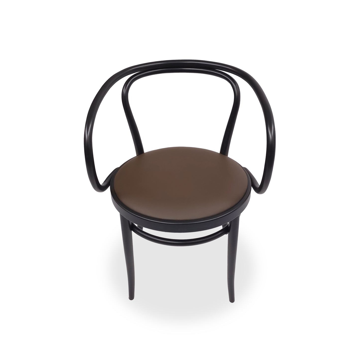 THONET 209 P | Ledersitz Braun Bugholz Schwarz | Designklassiker Stuhl Chair