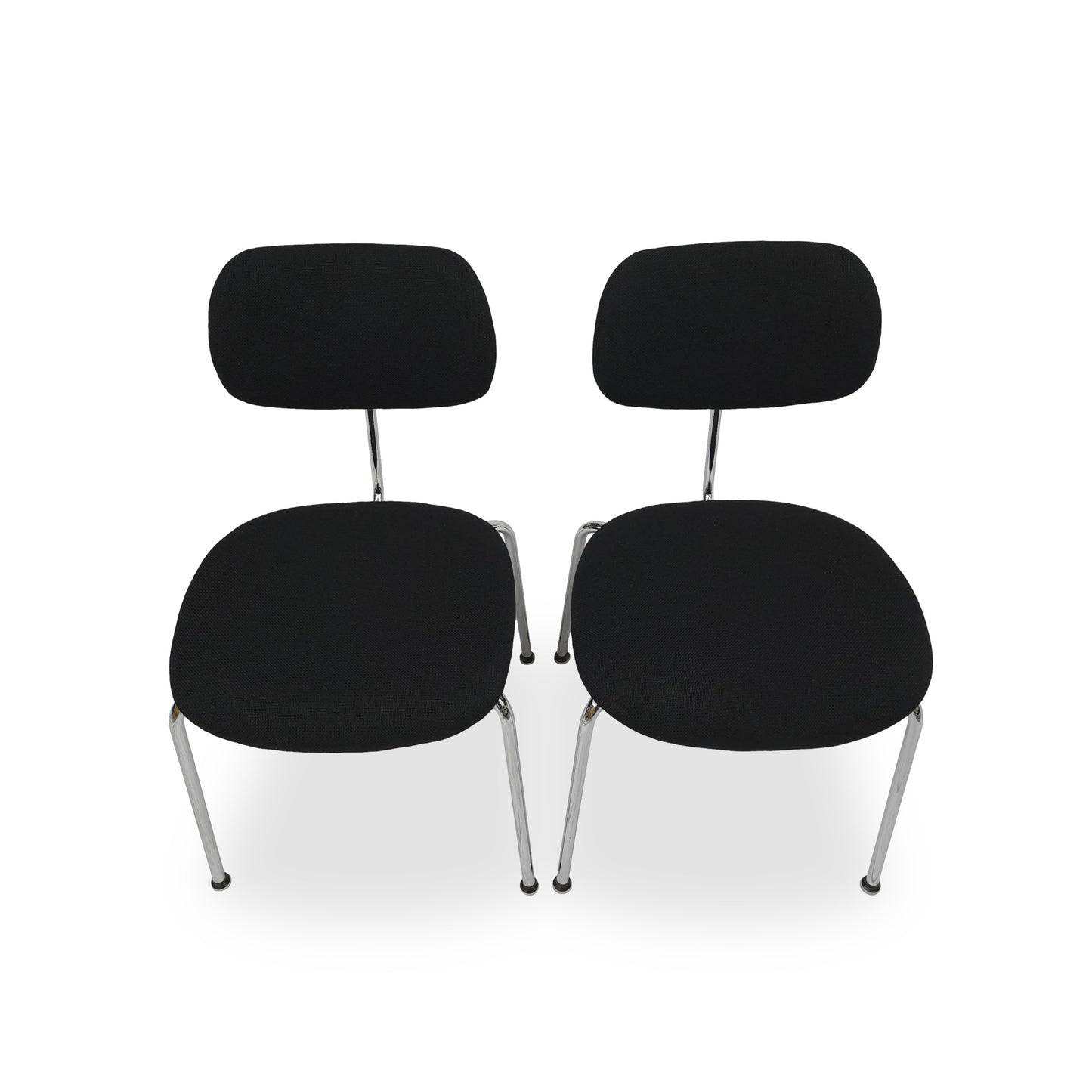 Wilde + Spieth SE68 | Design Egon Eiermann | 2er Set Stühle Schwarz Bauhaus Stil