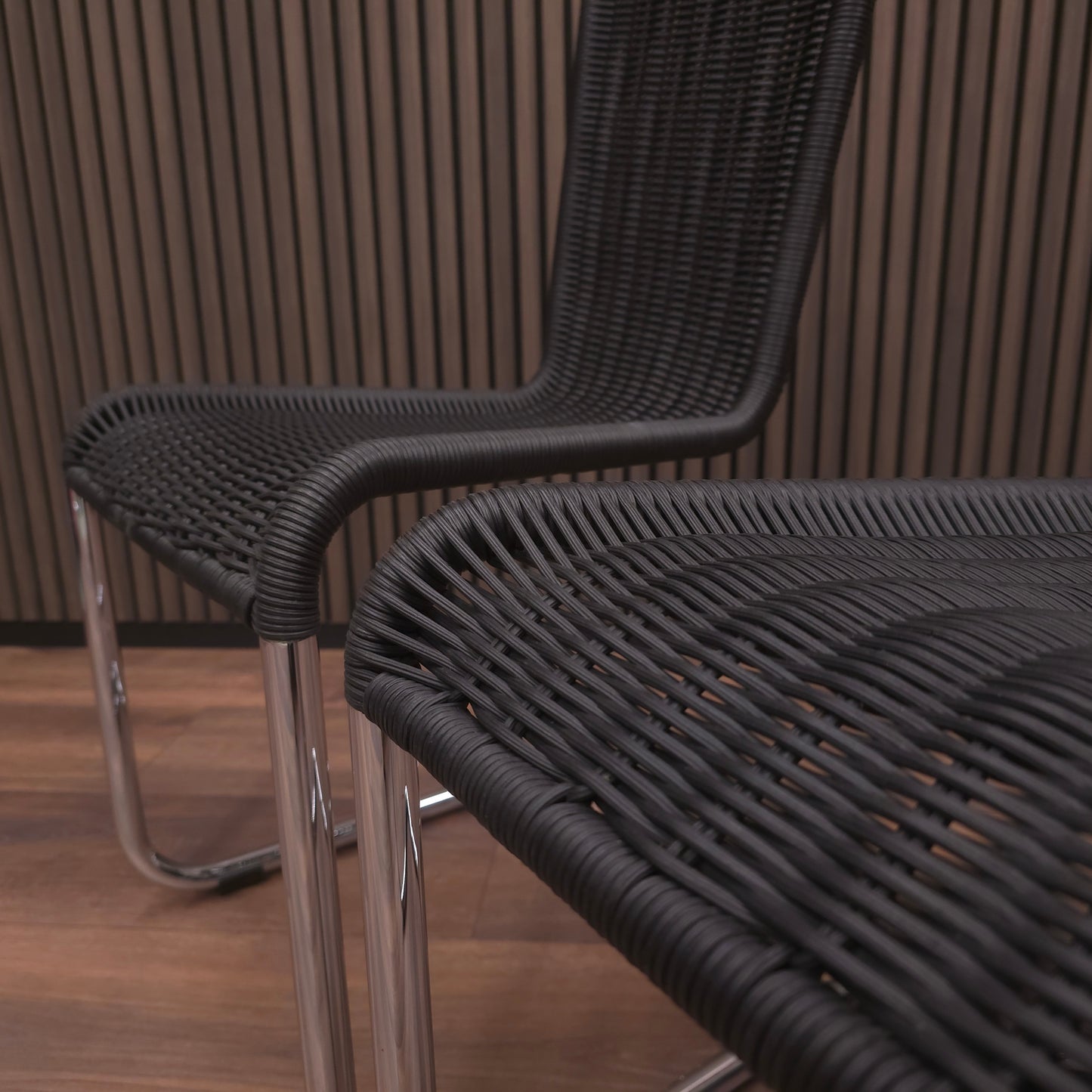 TECTA WK 724 | 4er Set Kragstühle Schwarz | Freischwinger Stühle Bauhaus Chair