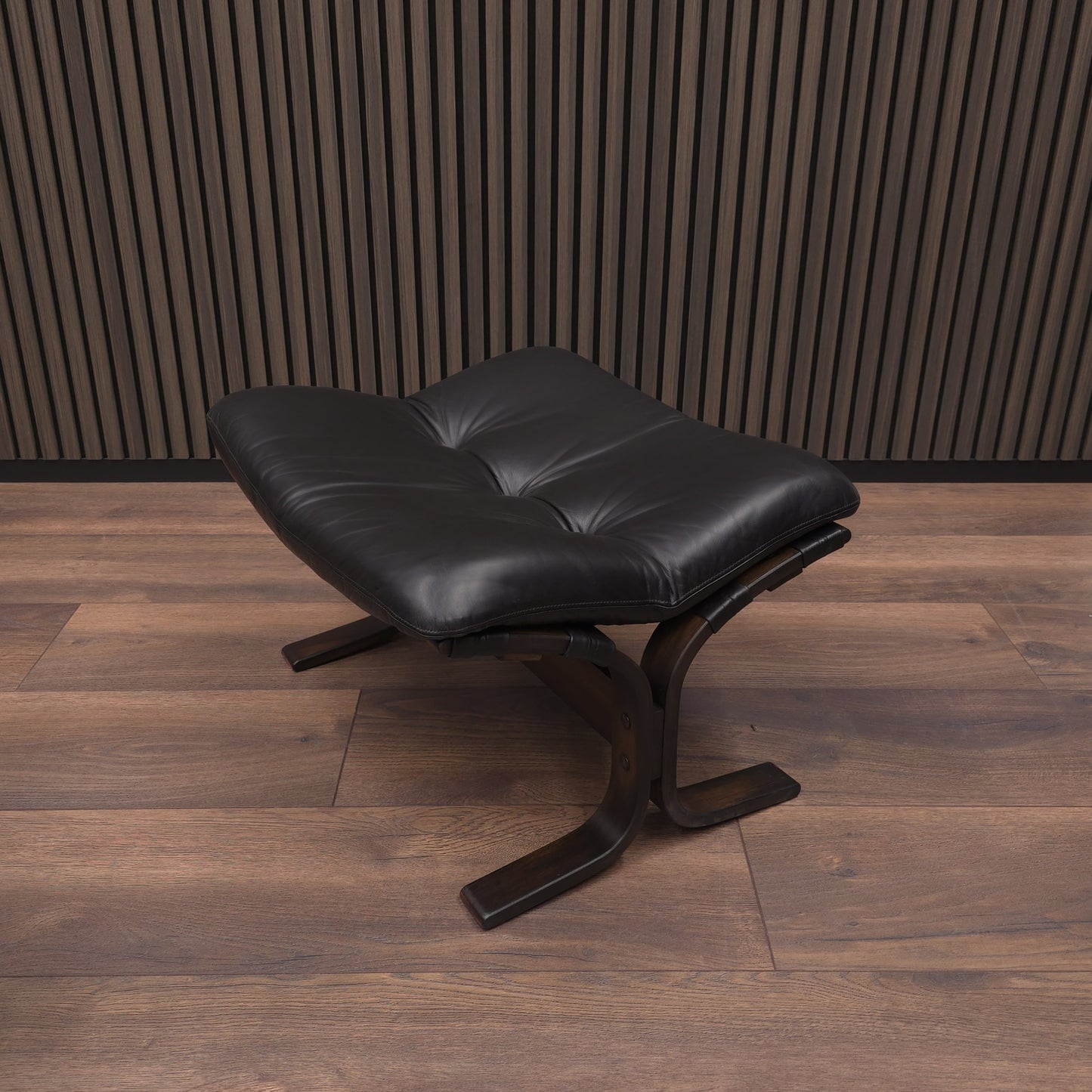 Rybo Rykken KENGU | Sessel & Hocker | 60er Palisander Vintage Leder Lounge Chair