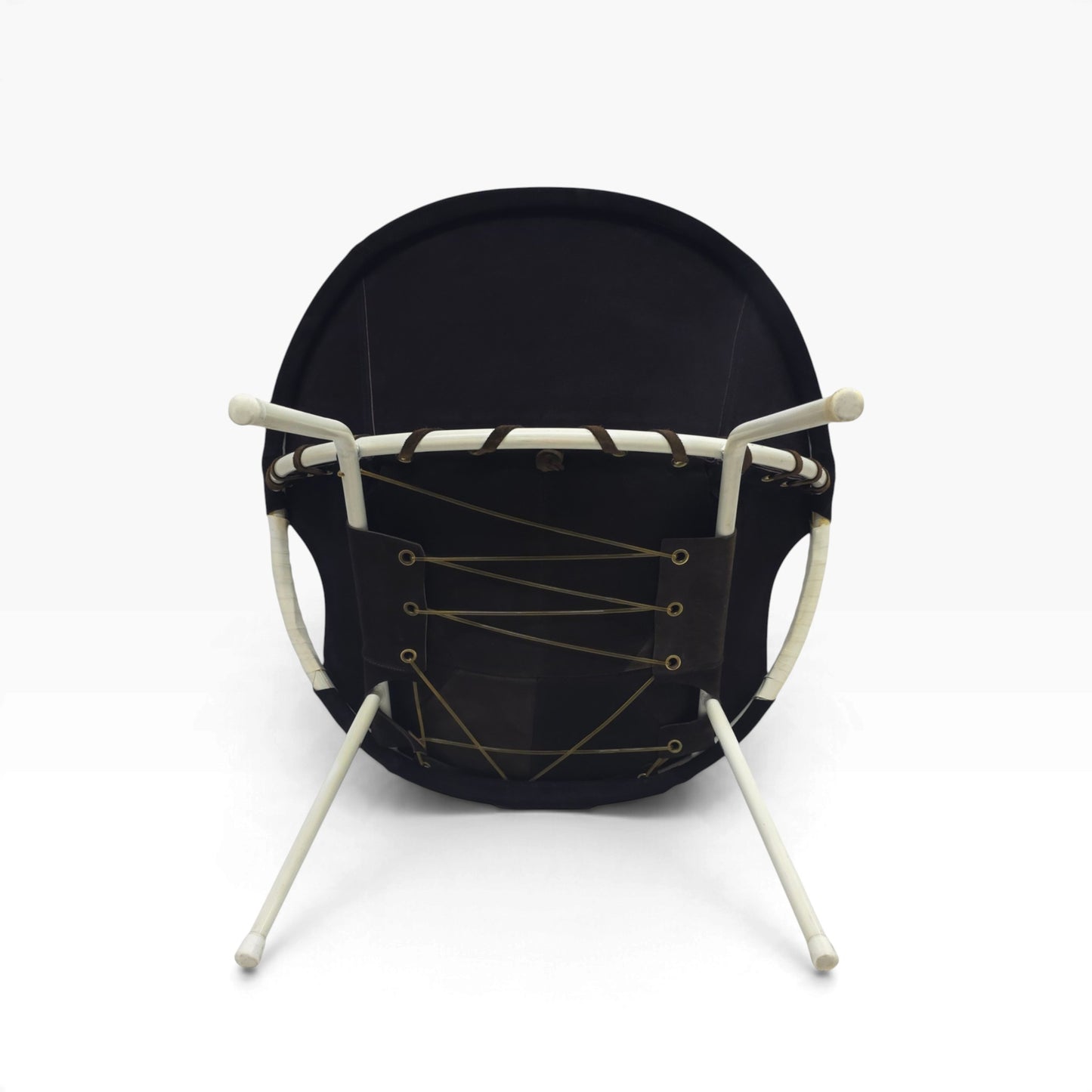 Balloon Chair Lusch & Co | 60er Space Age Vintage Sessel Wildleder Schwarz