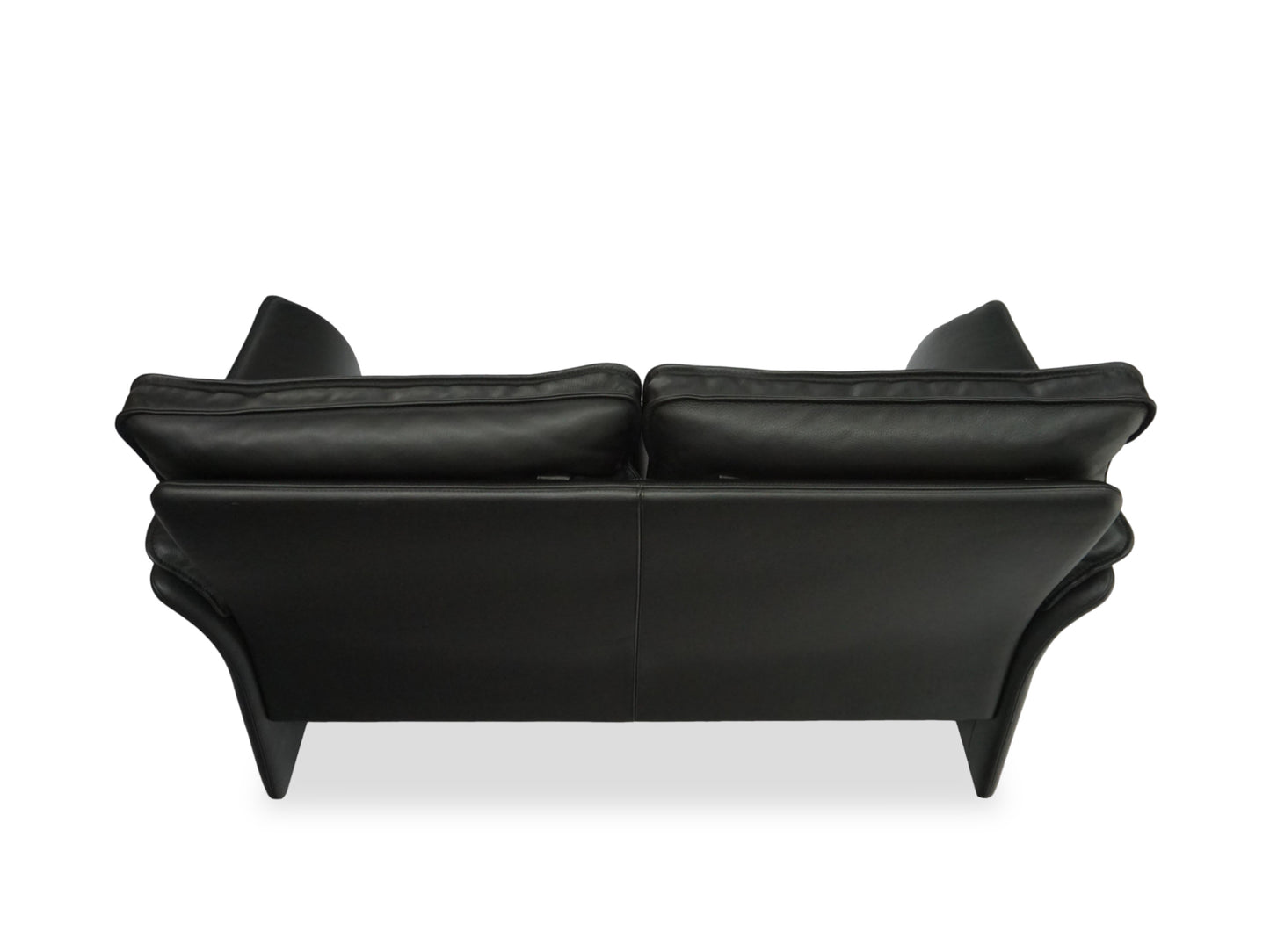 DREIPUNKT Scala | 2er Sofa Leder Schwarz | Klassiker Lounge Design Couch