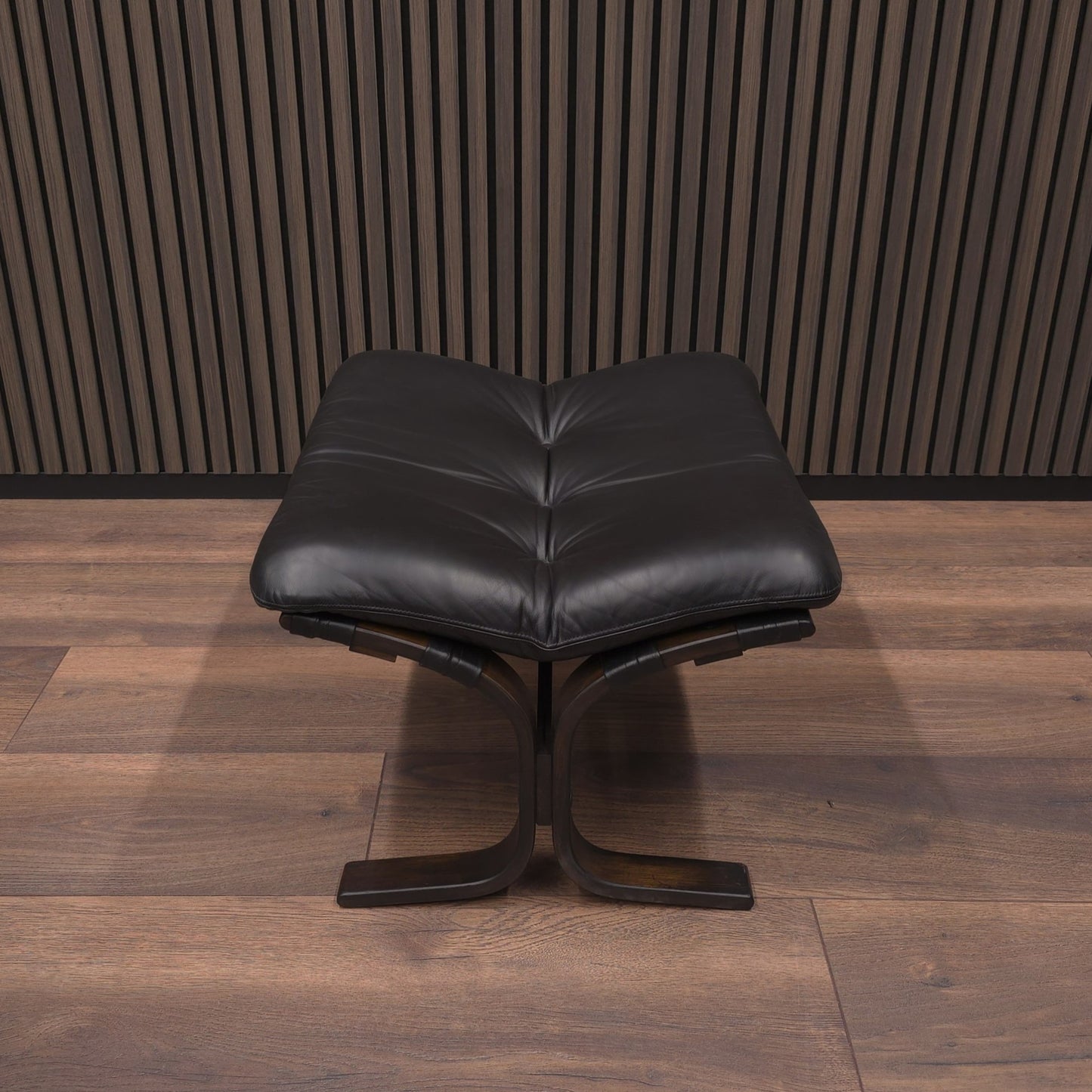 Rybo Rykken KENGU | Sessel & Hocker | 60er Palisander Vintage Leder Lounge Chair