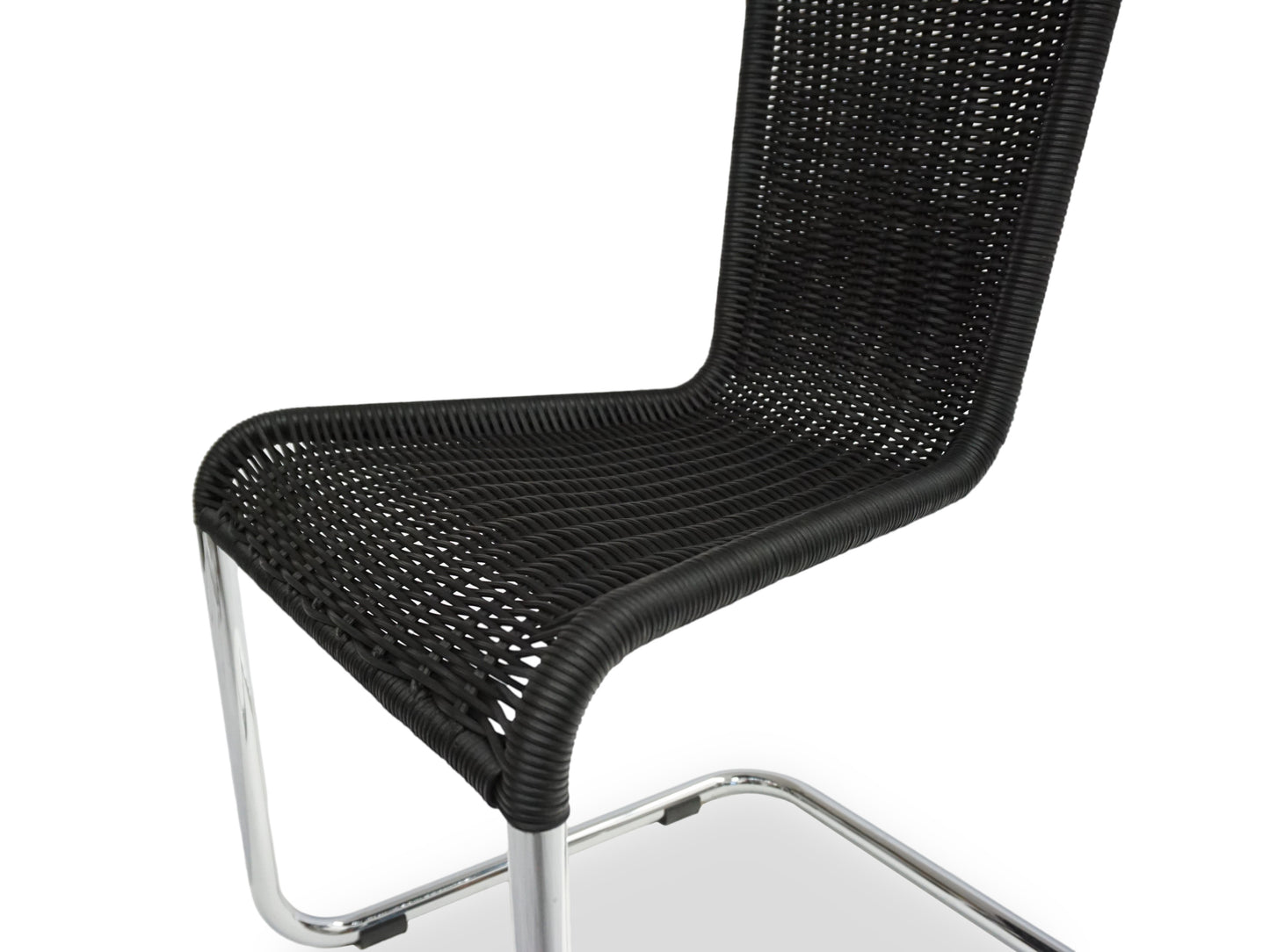 TECTA WK 724 | 4er Set Kragstühle Schwarz | Freischwinger Stühle Bauhaus Chair