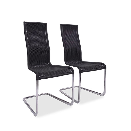 TECTA B 25 Kragstuhl | 2er Set | Hochlehner Schwarz Bauhaus Freischwinger Stühle