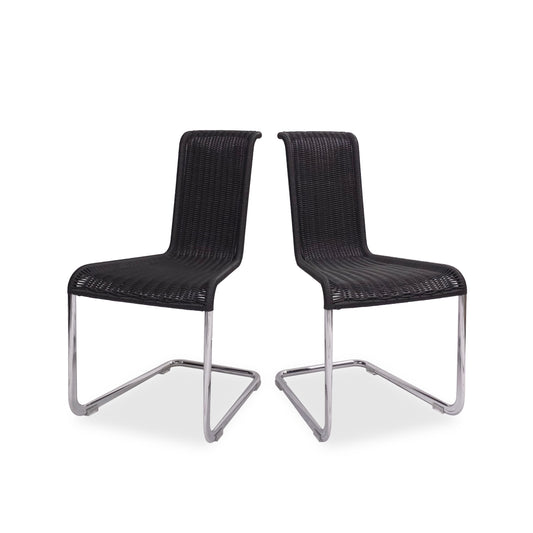 TECTA B 20 | 2er Set | Kragstühle Schwarz | Freischwinger Bauhaus Chair Stühle