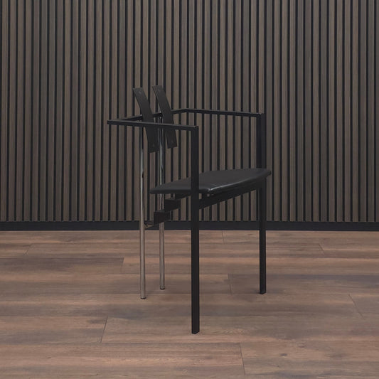 KFF | TRIX | 2 von 2 | Leder Sitz | Memphis Design Pop Art Stuhl | Bauhaus Stil (Kopie)