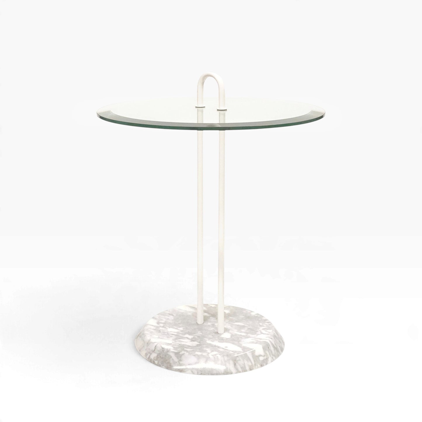 Cattelan Italy | Vico Magistretti | Othello Beistelltisch | Marmor Glas Vintage