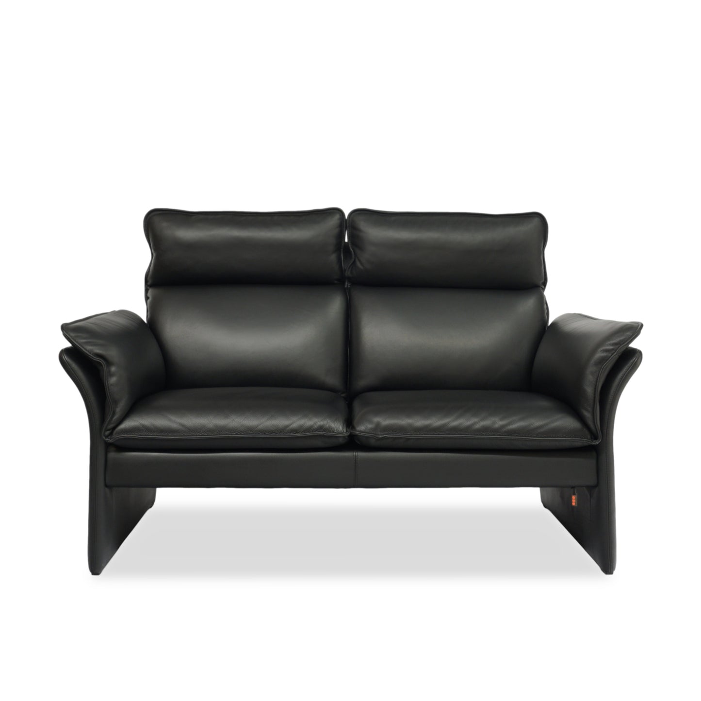 DREIPUNKT Scala | 2er Sofa Leder Schwarz | Klassiker Lounge Design Couch