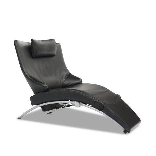 WK Wohnen Solo 699 | Sessel Leder Schwarz Designer Multifunktion Relaxliege