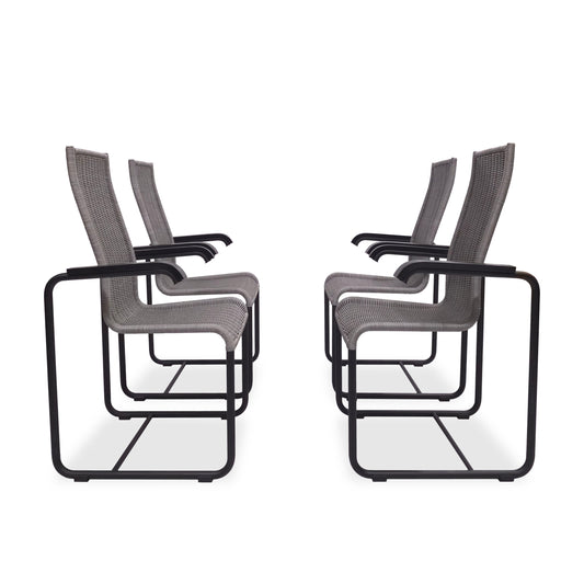 TECTA Hochlehn Kragstuhl D 25 Grau | 4er Set | Bauhaus Freischwinger Chair