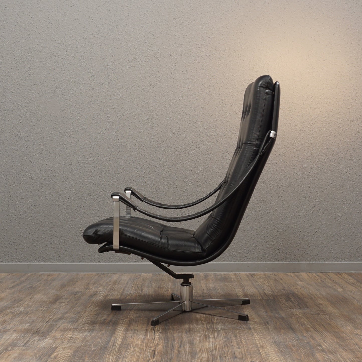 Artifort | Design Geoffrey Harcourt | Sessel Leder Schwarz Vintage Lounge Chair