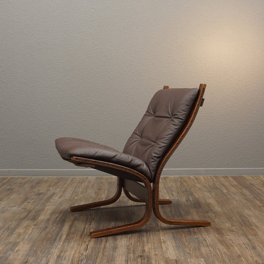 Westnofa SIESTA Relling | Palisander Vintage Sessel Leder Braun Klassiker Chair