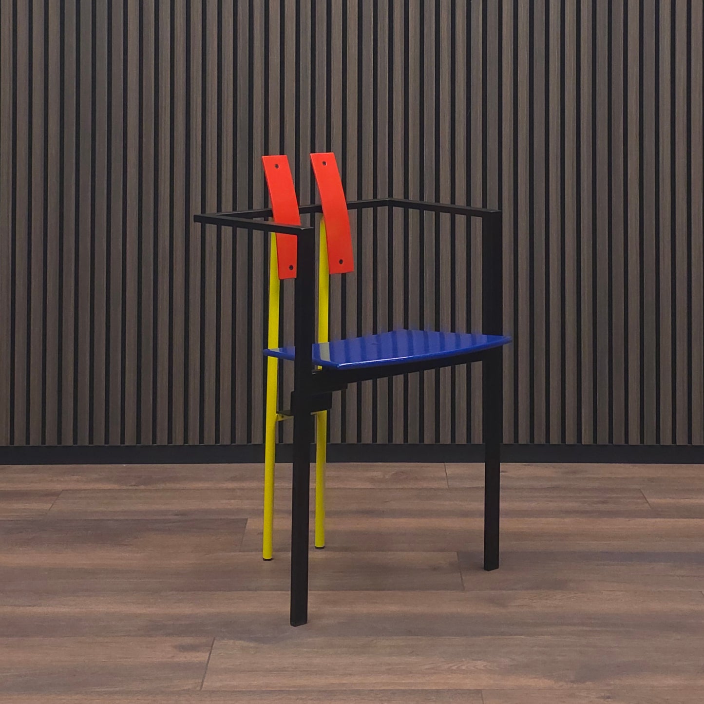 KFF | TRIX | Red & Blue Chair | Memphis Design Pop Art Stuhl | Bauhaus Stil
