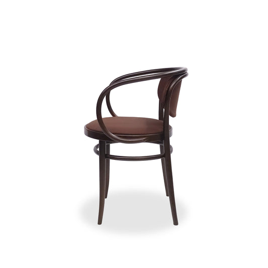 THONET 210 P | Nussbaum Bugholz Orig. Stoff Braun | Designklassiker Stuhl Chair