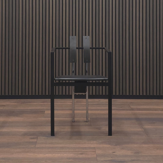 KFF | TRIX | 1 von 2 | Leder Sitz | Memphis Design Pop Art Stuhl | Bauhaus Stil