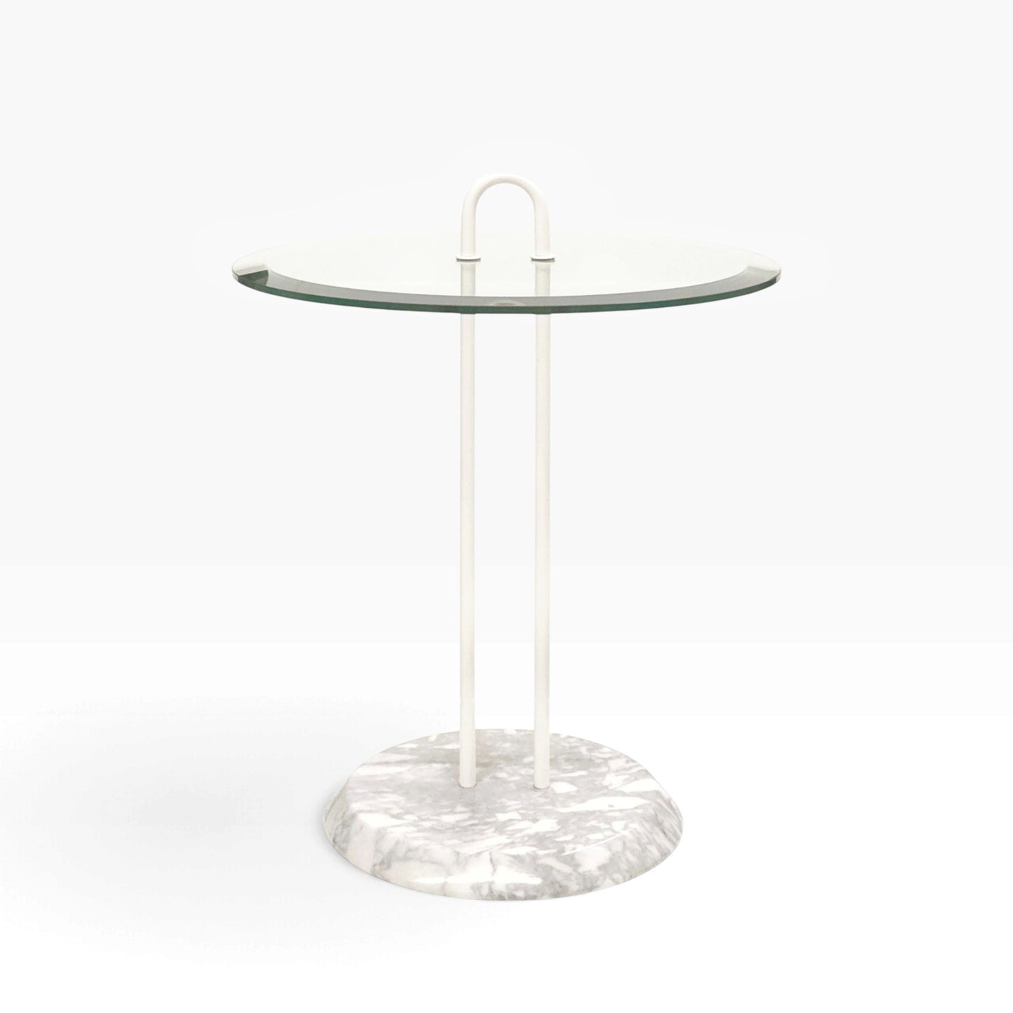 Cattelan Italy | Vico Magistretti | Othello Beistelltisch | Marmor Glas Vintage