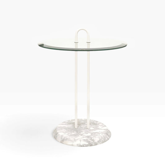 Cattelan Italy | Vico Magistretti | Othello Beistelltisch | Marmor Glas Vintage