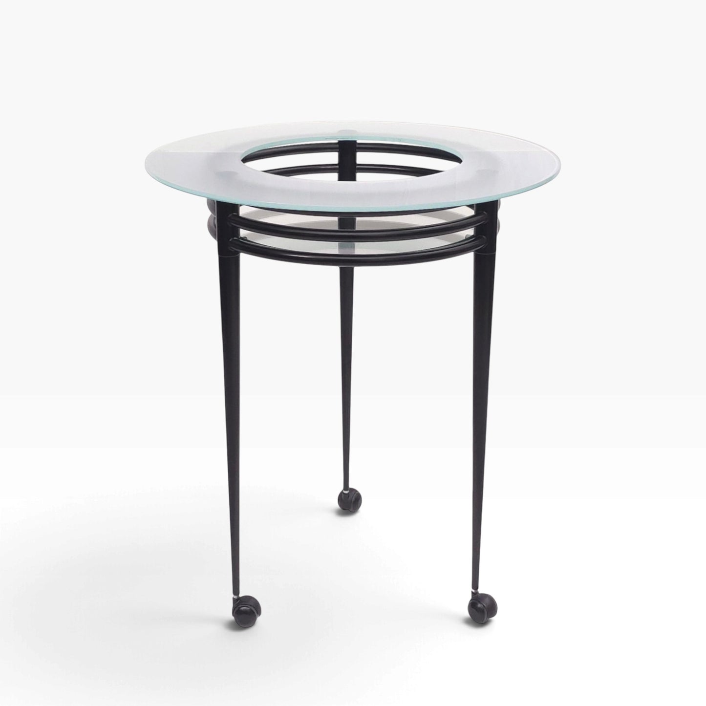 Artelano LUNA Bartisch | Design Pascal Mourgue | Rollbarer Vintage Sockeltisch