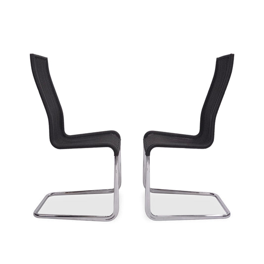 TECTA B 25 Kragstuhl | 2er Set | Hochlehner Schwarz Bauhaus Freischwinger Stühle