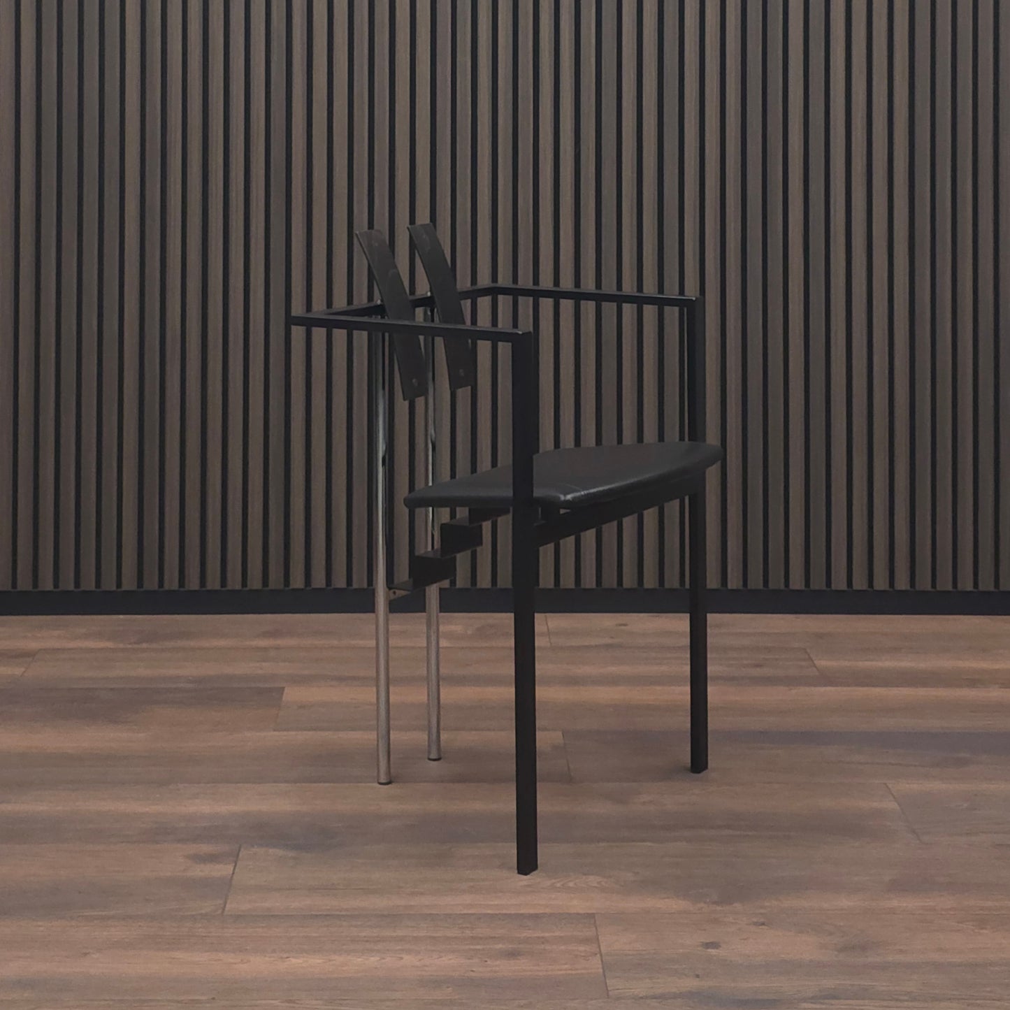 KFF | TRIX | 1 von 2 | Leder Sitz | Memphis Design Pop Art Stuhl | Bauhaus Stil