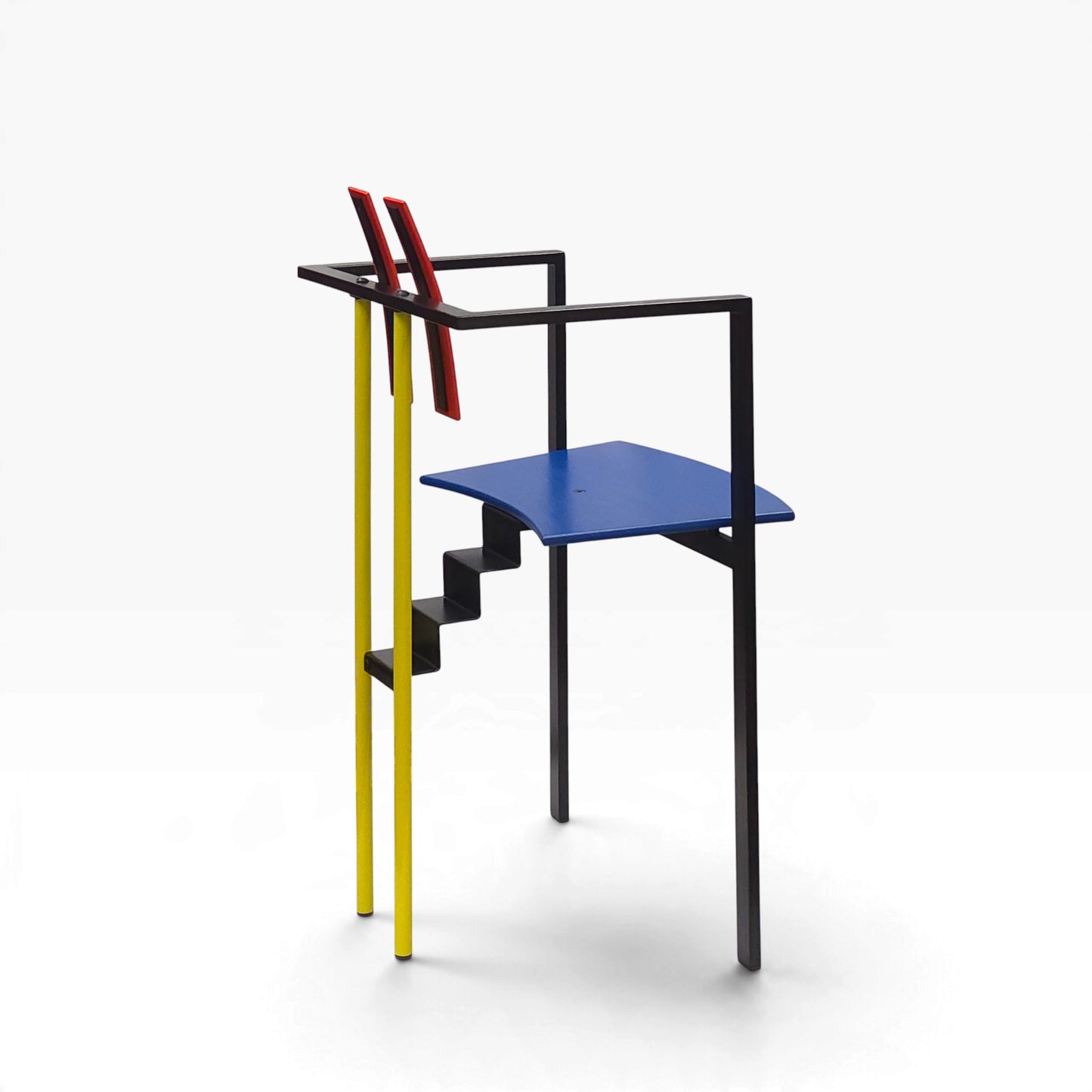 KFF | TRIX | Red & Blue Chair | Memphis Design Pop Art Stuhl | Bauhaus Stil