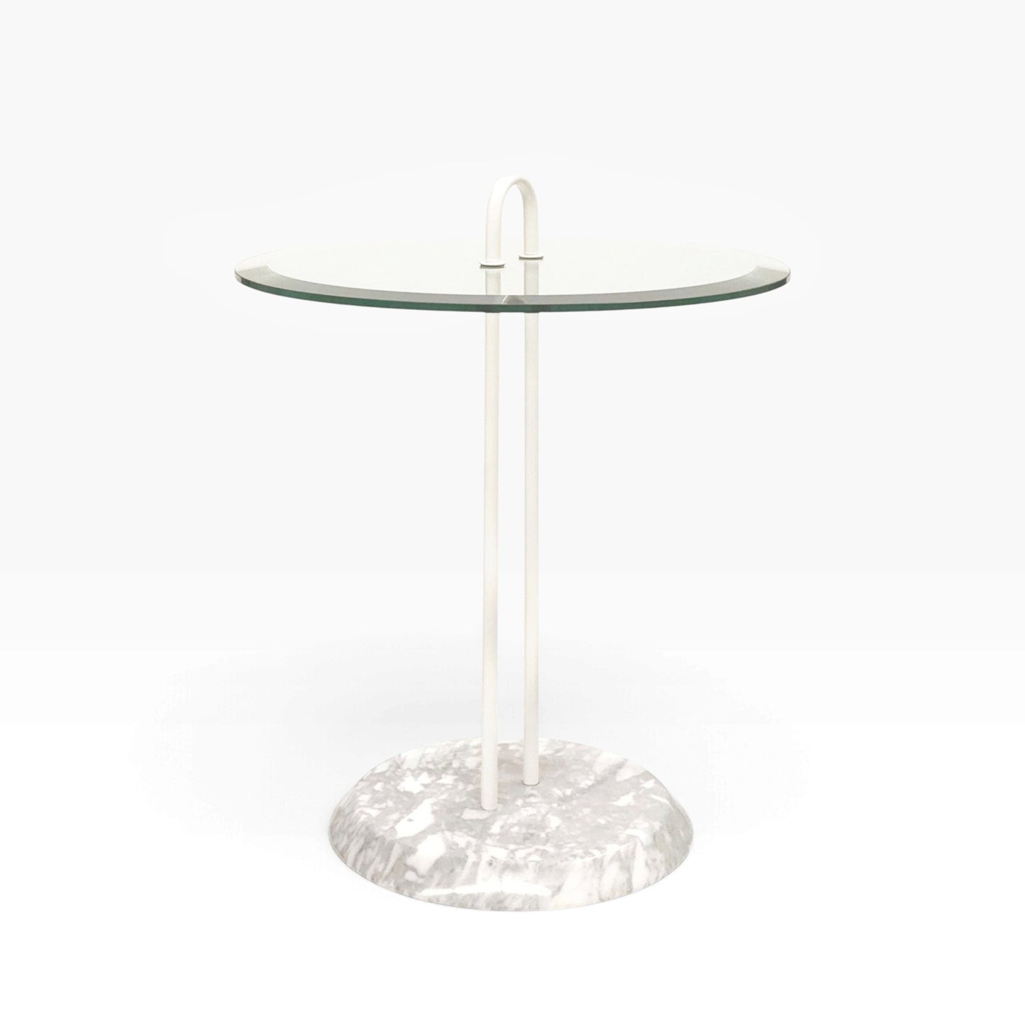 Cattelan Italy | Vico Magistretti | Othello Beistelltisch | Marmor Glas Vintage