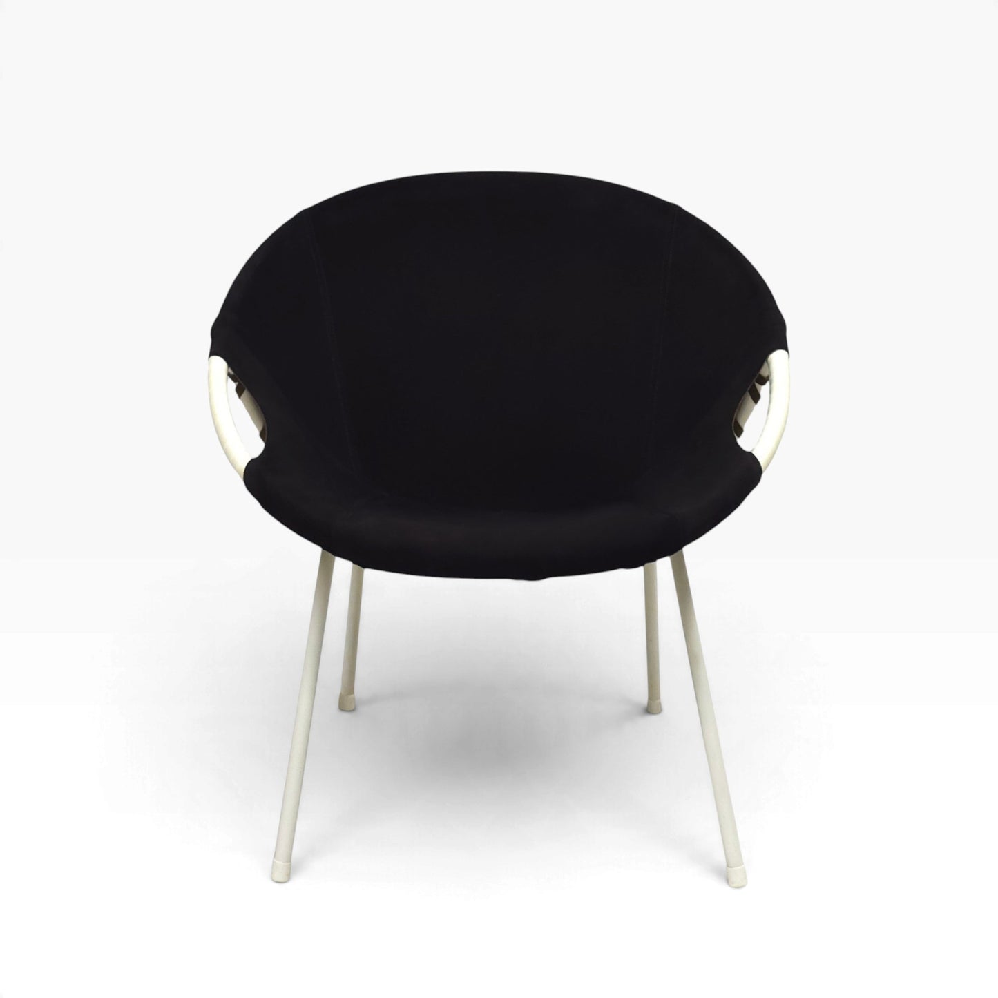 Balloon Chair Lusch & Co | 60er Space Age Vintage Sessel Wildleder Schwarz
