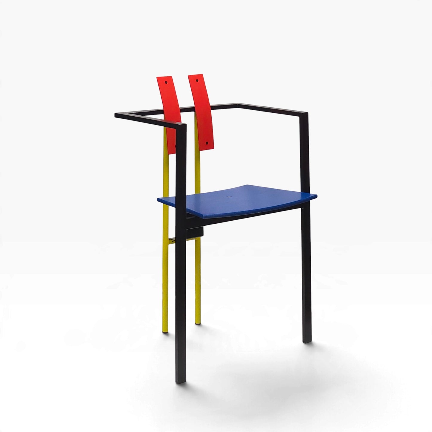 KFF | TRIX | Red & Blue Chair | Memphis Design Pop Art Stuhl | Bauhaus Stil