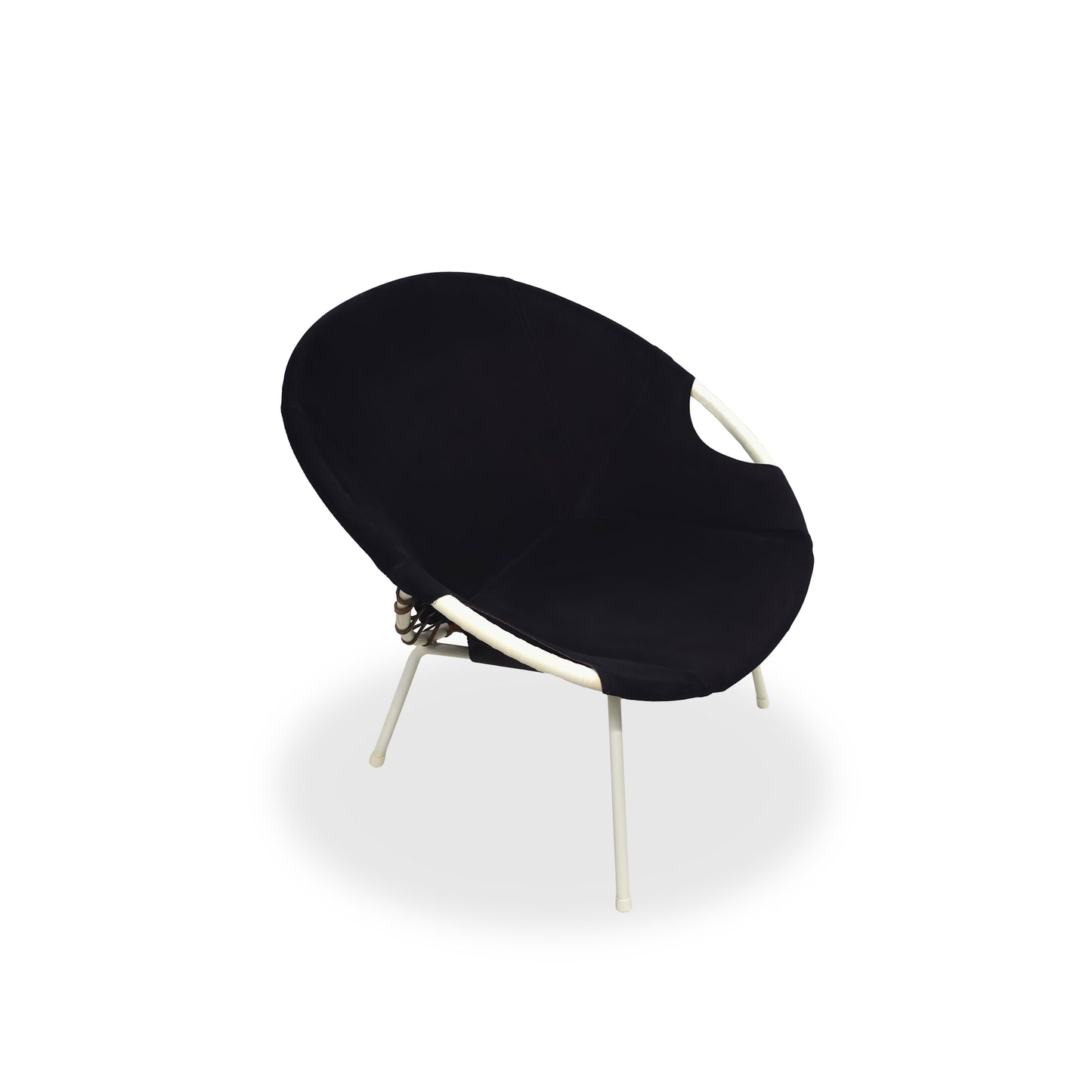 Balloon Chair Lusch & Co | 60er Space Age Vintage Sessel Wildleder Schwarz | RAR