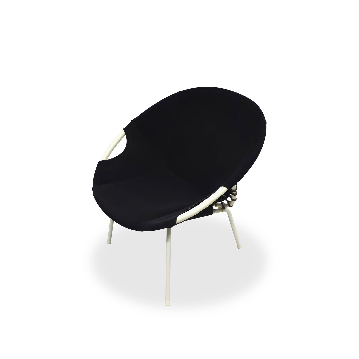 Balloon Chair Lusch & Co | 60er Space Age Vintage Sessel Wildleder Schwarz | RAR