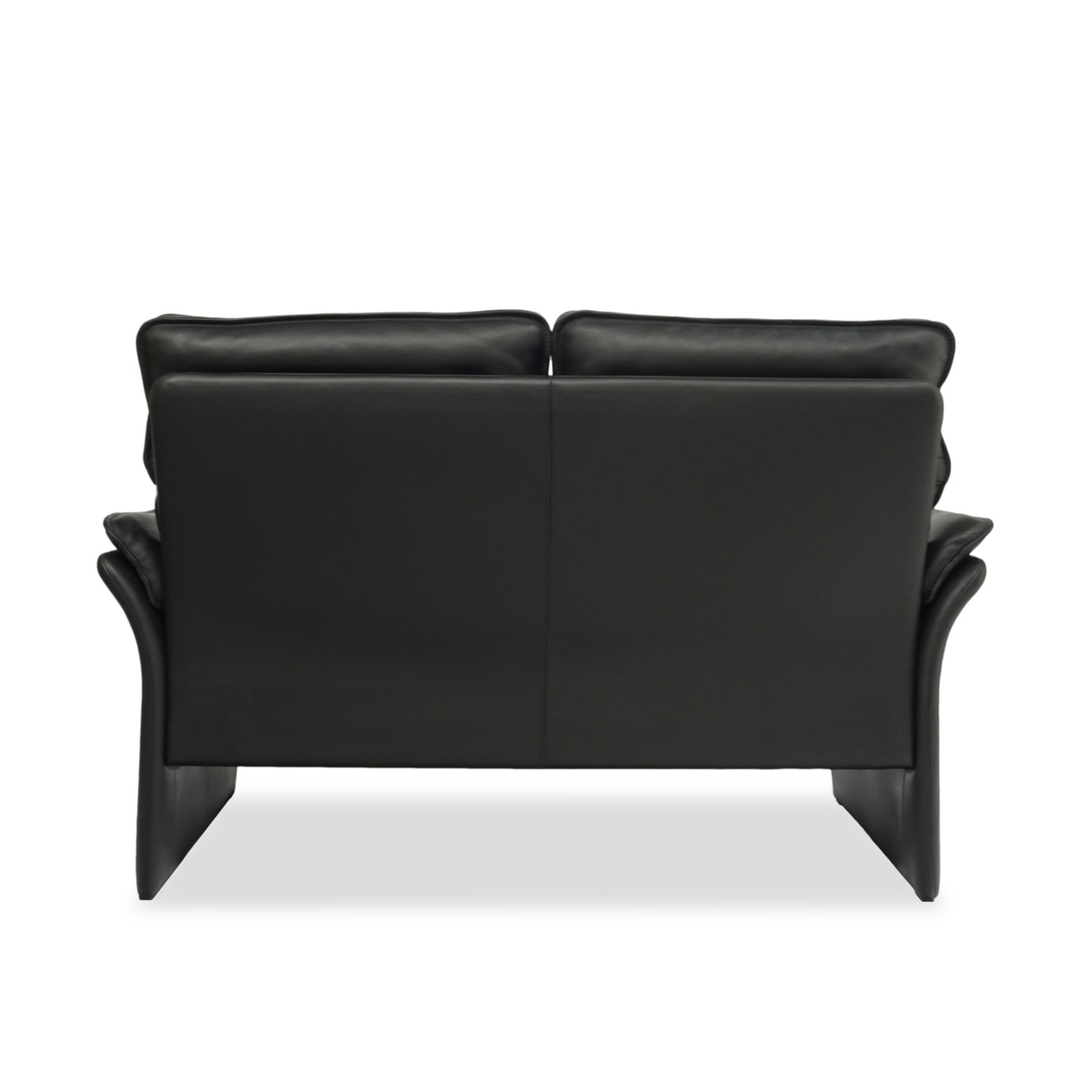 DREIPUNKT Scala | 2er Sofa Leder Schwarz | Klassiker Lounge Design Couch