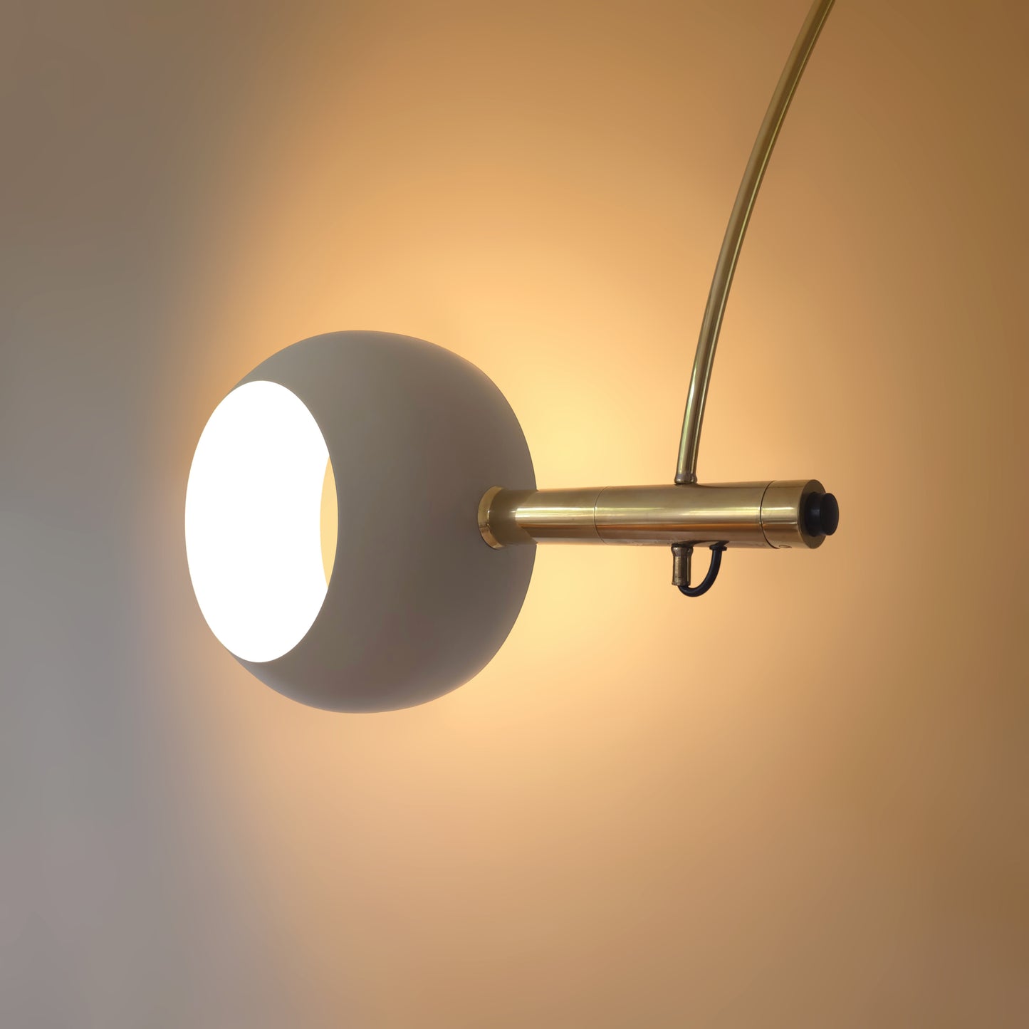 Florian Schulz BOCA | 70er Messing Vintage Bogenlampe | Mid Century Leuchte