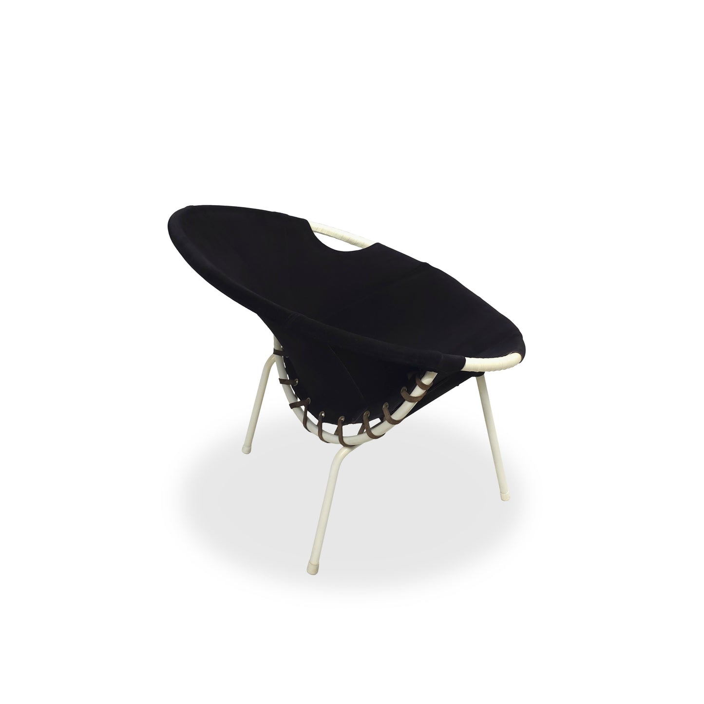 Balloon Chair Lusch & Co | 60er Space Age Vintage Sessel Wildleder Schwarz | RAR